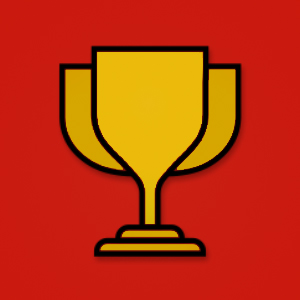 Trophy on a red background~